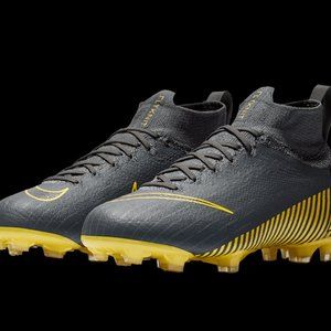 Nike JR Mercurial Superfly 6 Elite FG-Grey-Yellow